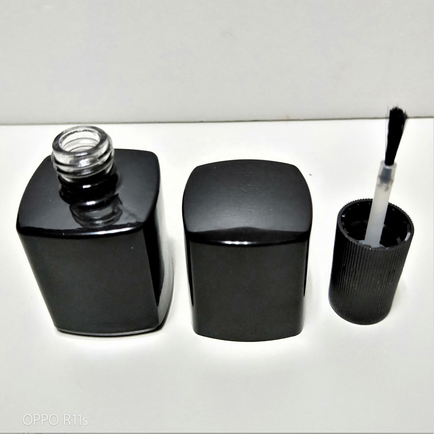 15ml High Quality Black Square Glass Empty Gel Nail Polish Bottle