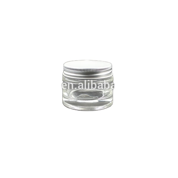 15ml High Quality Glass Cosmetic Jar With Aluminum Cap For Cream