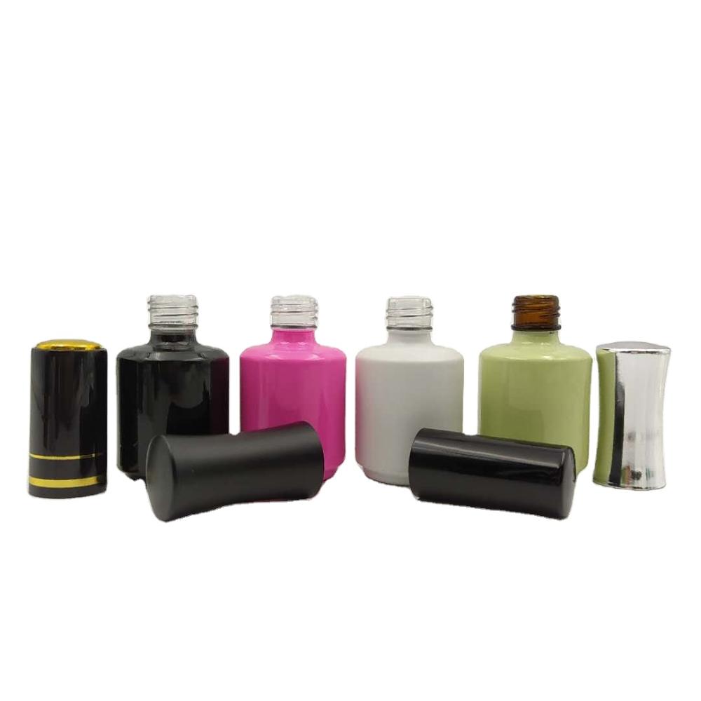15ml Nail Polish Bottle Hot Sell Empty Fancy Custom Uv Gel Round Glass Personal Care Cap with Brush