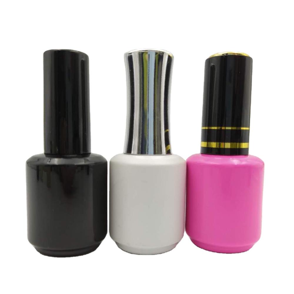15ml Nail Polish Bottle Hot Sell Empty Fancy Custom Uv Gel Round Glass Personal Care Cap with Brush