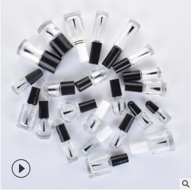 15ml New design clear empty gel nail polish bottle glass with brush cap