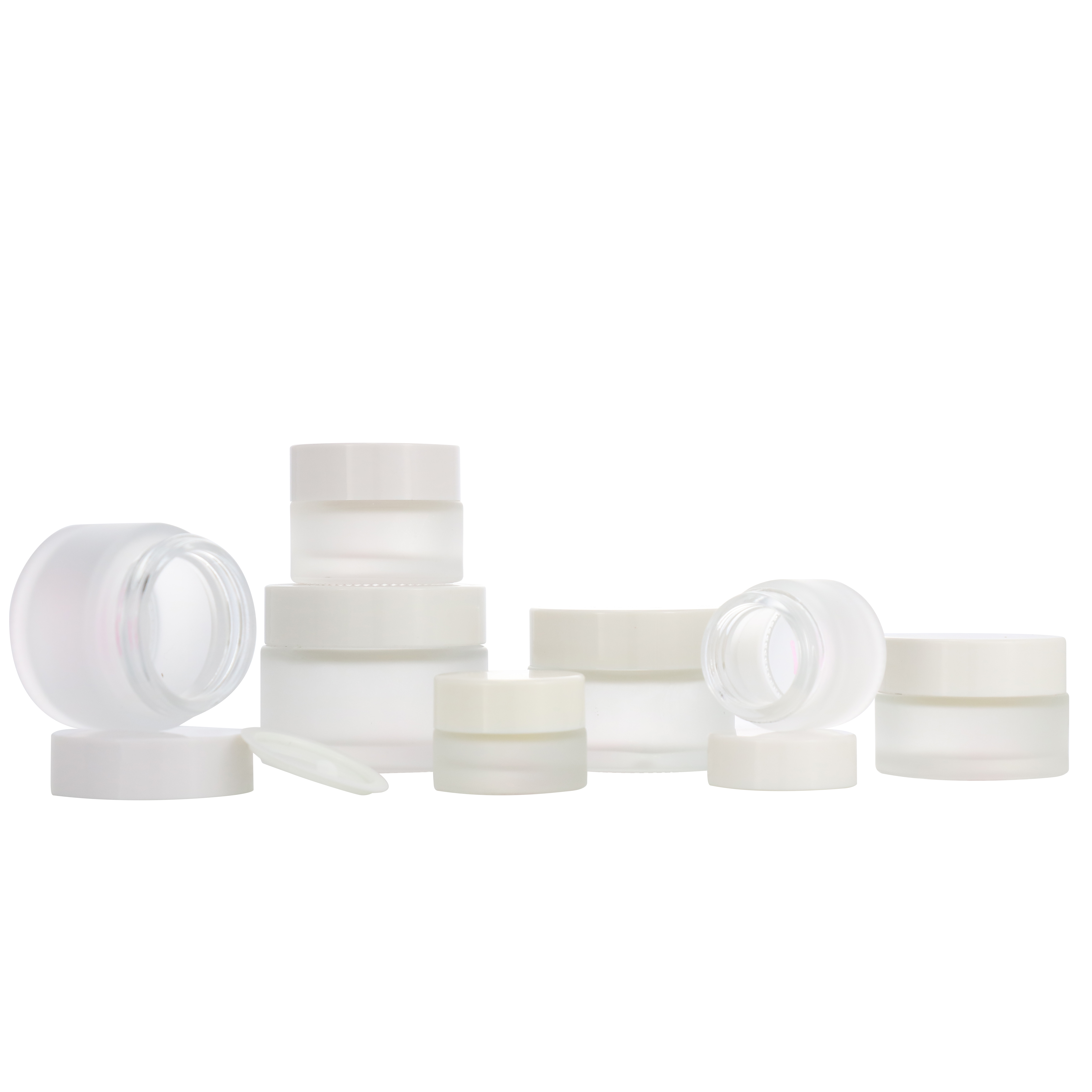 15ml Refillable Frosted Glass Cream Bottles Cosmetic Makeup Sample Packing Storage Vial Pots Jars Wooden Grain Lids