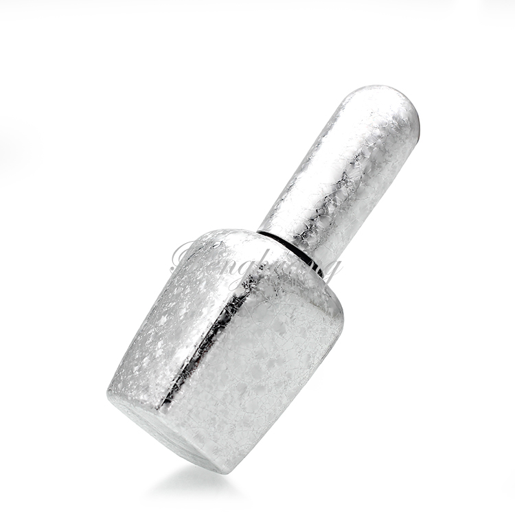 15ml Sliver Nail polish bottle/ Square nail polish glass bottle/Empty gel nail polish bottle with brush