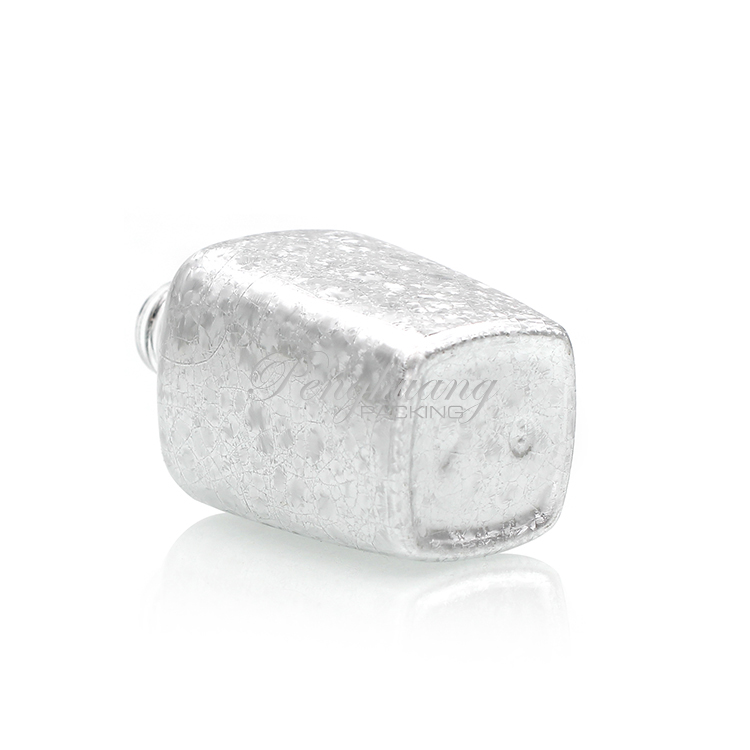 15ml Sliver Nail polish bottle/ Square nail polish glass bottle/Empty gel nail polish bottle with brush