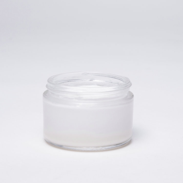 15ml Straight Side Glass Cosmetic Cream Jar with Black Plastic Lids