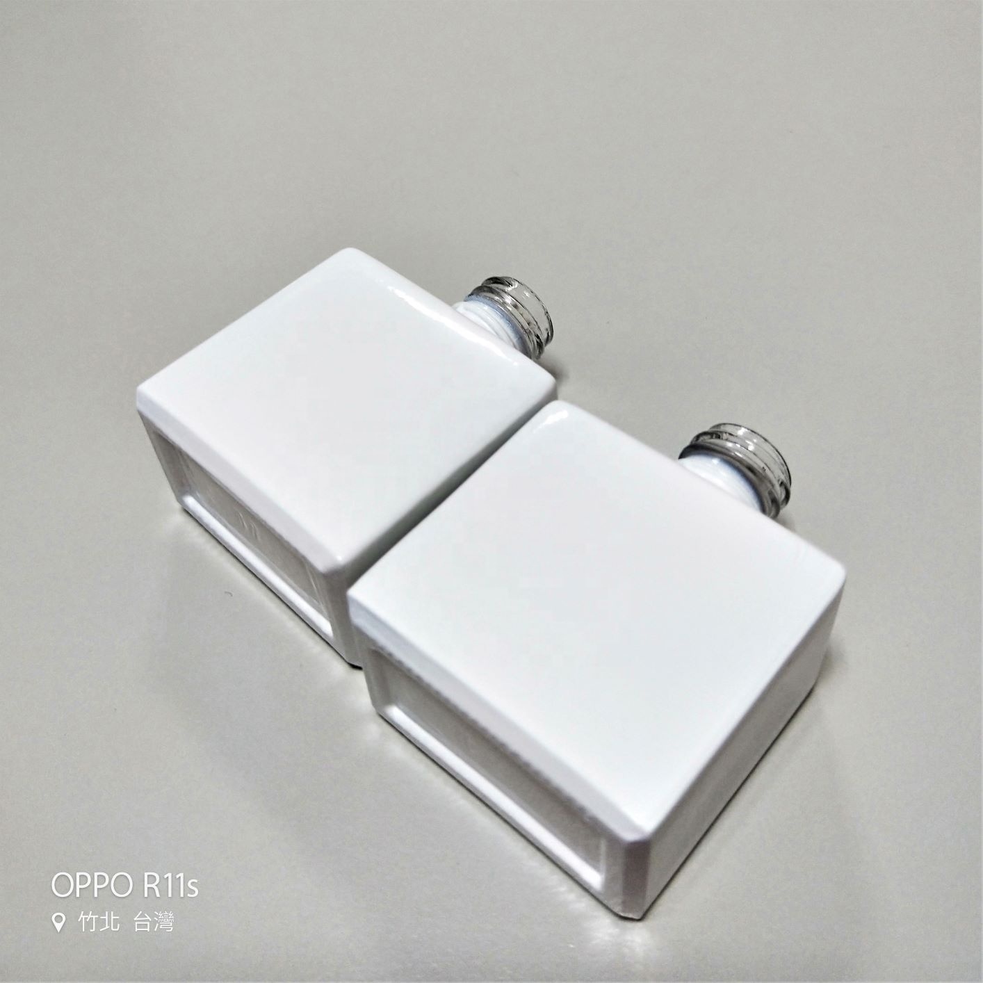 15ml White Coated Flat Square Glass Empty Gel Polish Bottle