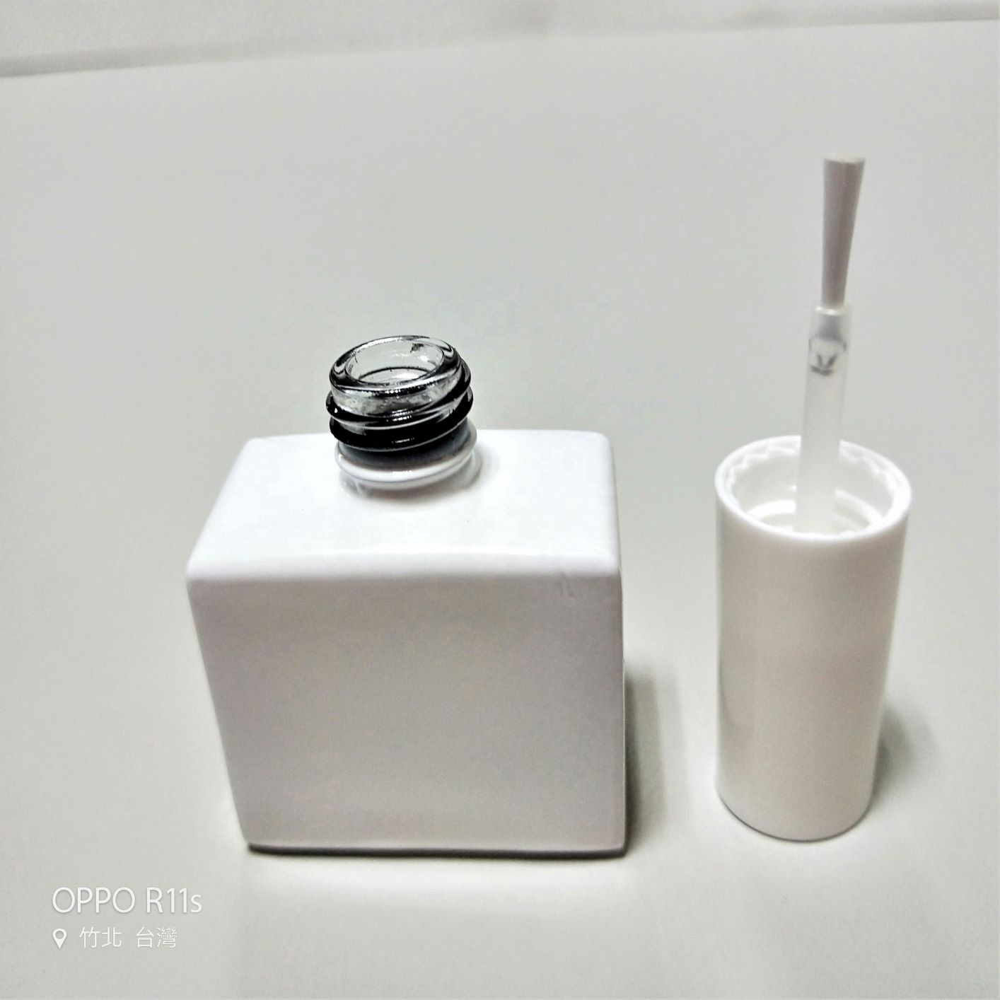 15ml White Coated Flat Square Glass Empty Gel Polish Bottle