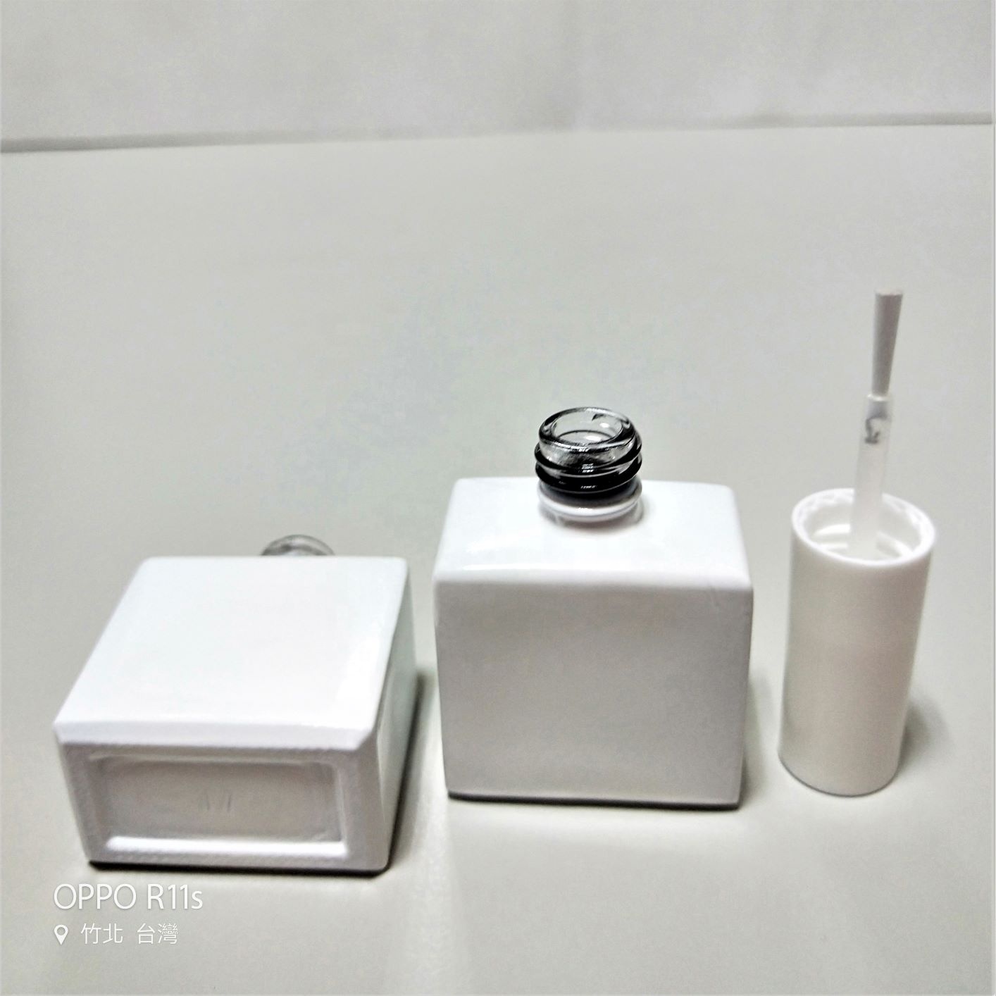 15ml White Coated Flat Square Glass Empty Gel Polish Bottle