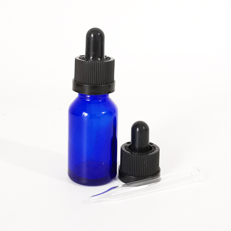 15ml YB high quality blue essential oil glass bottle with cap