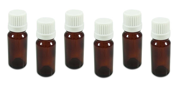 15ml amber Glass Dropper Bottle with 18mm Black Tamper Evident Dropper Cap