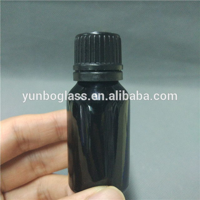 15ml amber Glass Dropper Bottle with 18mm Black Tamper Evident Dropper Cap