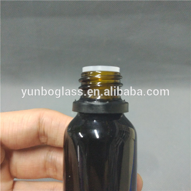 15ml amber Glass Dropper Bottle with 18mm Black Tamper Evident Dropper Cap