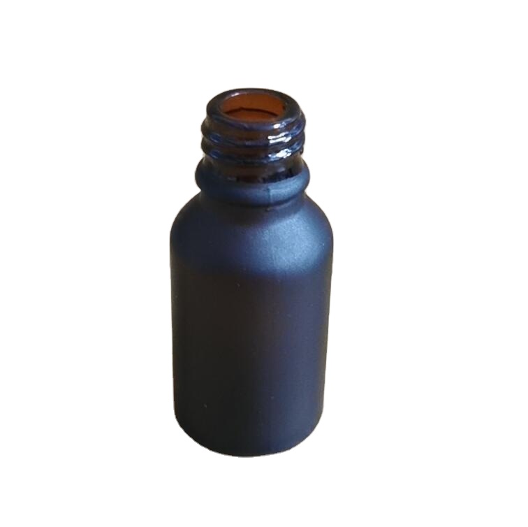 15ml amber frosted dropper glass bottle