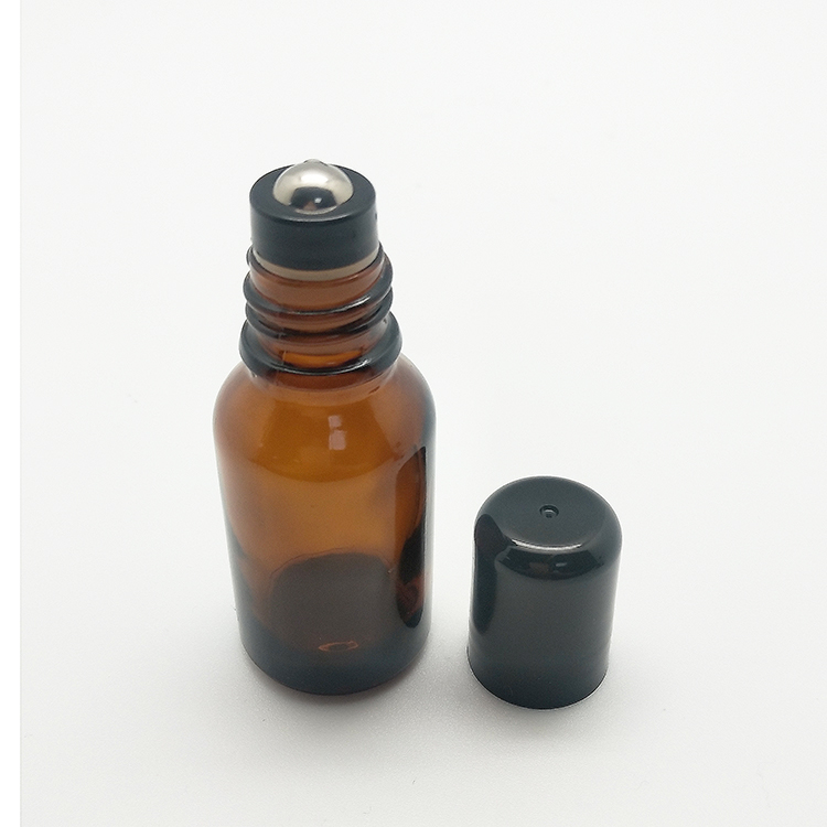 15ml amber glass customized rollerball bottle for essential oil