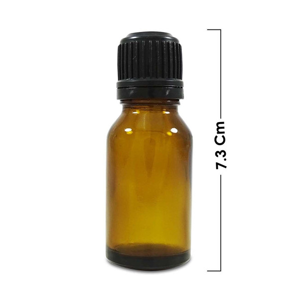 15ml amber glass essential oil bottles with white tamper evident cap