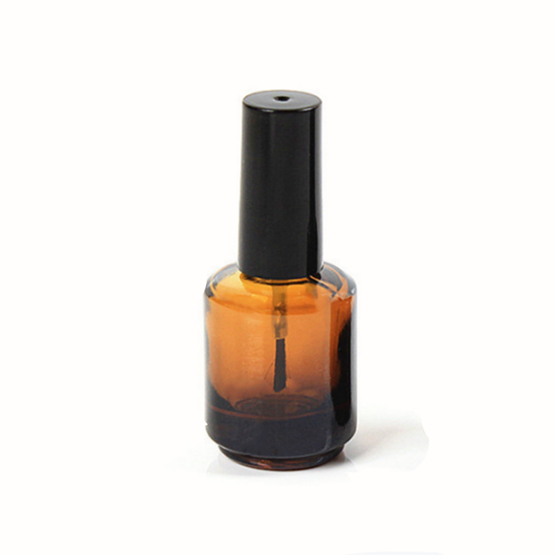 15ml amber transparent glass nail polish bottle, 0.2OZ round nail polish bottle
