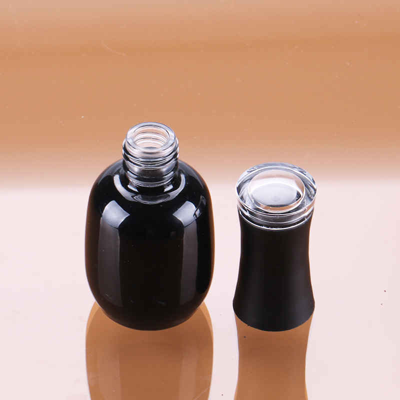 15ml black empty glass bottles wholesale for nail polish uv gel custom plastic models pot