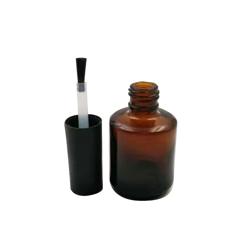 15ml black empty uv gel nail polish bottle for nail polish glass bottle