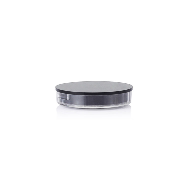 15ml black round cosmetic jar for 3 color eye shadow packaging