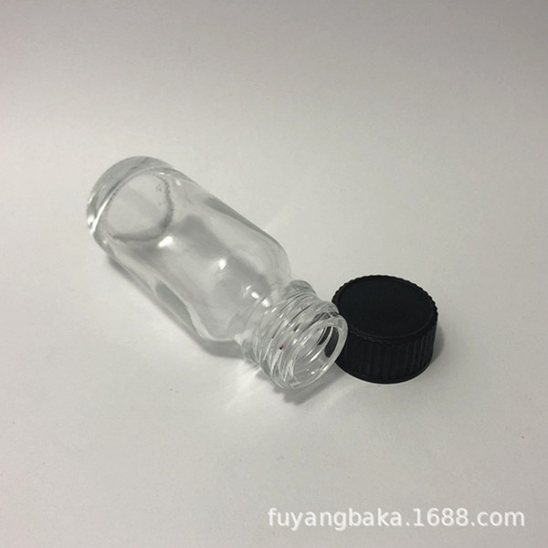15ml clear glass essential oil Boston bottle, 1/2OZ Transparent Boston bottle with screw cap