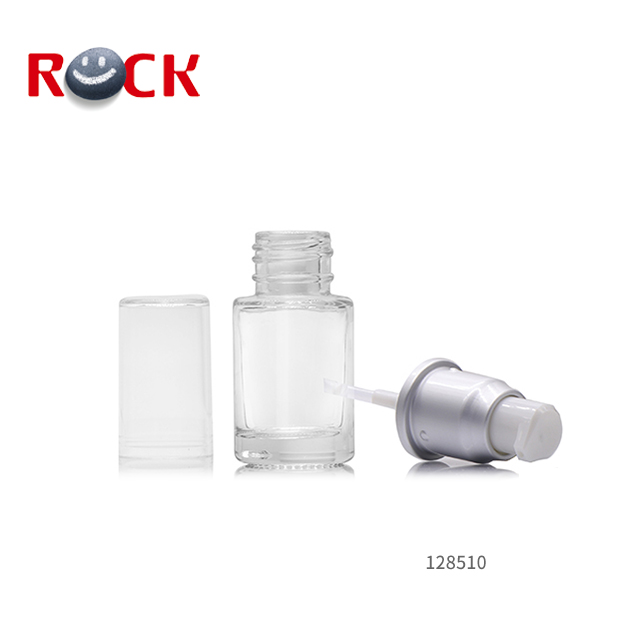 15ml clear glass screw bottle for lotion cream with serum spray