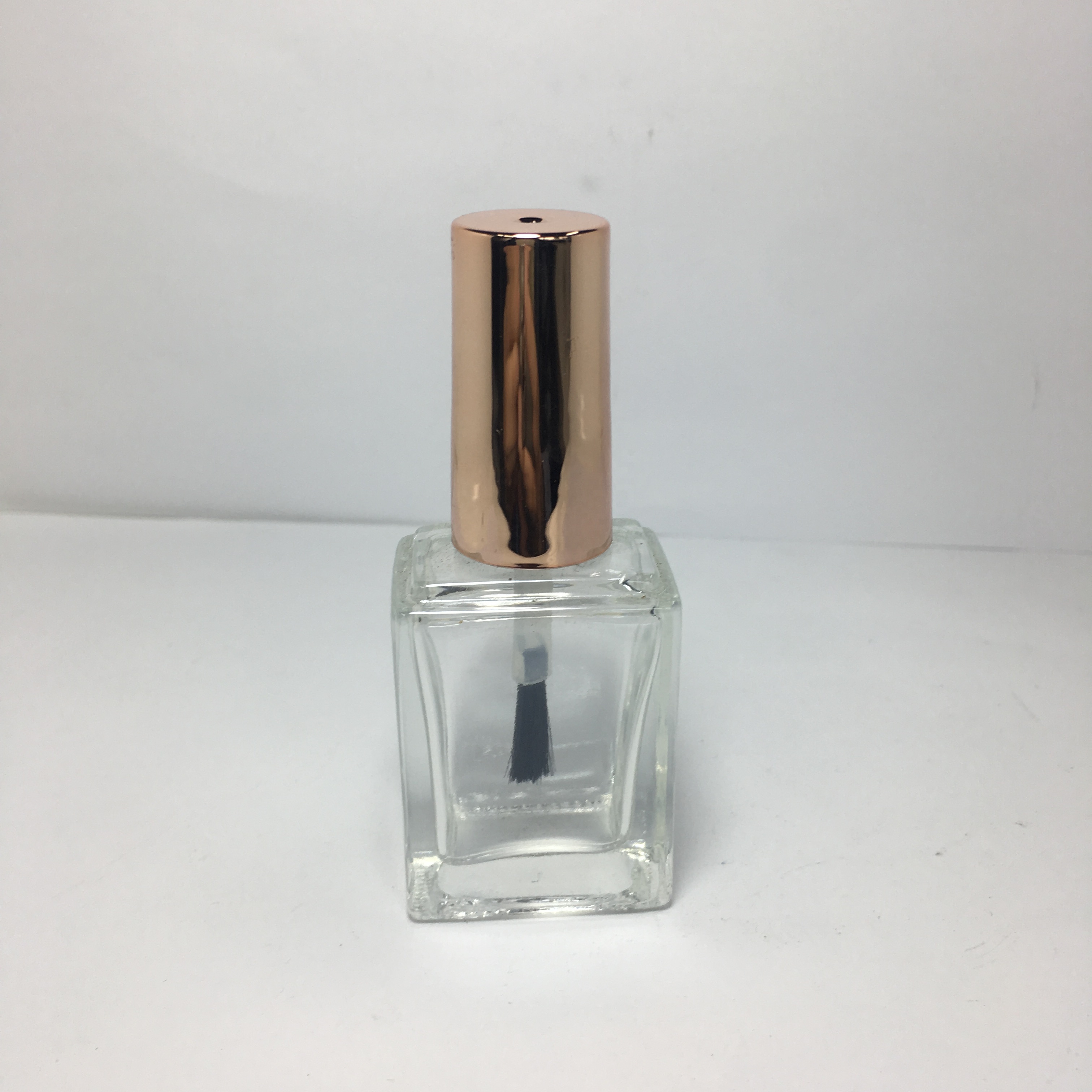15ml clear rectangle glass empty nailpolish bottle with brush 15 ml empty flat square nail gel glass bottle