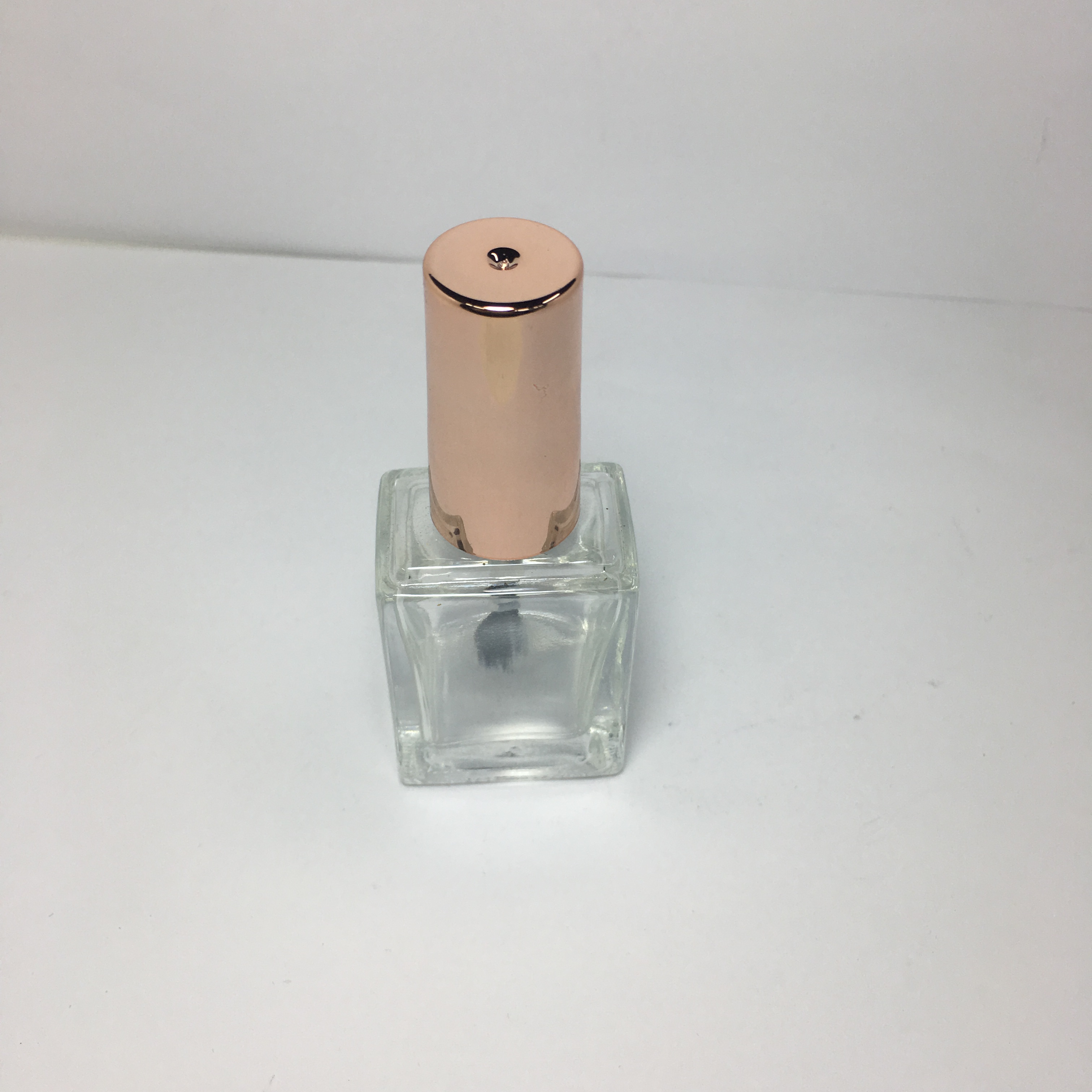 15ml clear rectangle glass empty nailpolish bottle with brush 15 ml empty flat square nail gel glass bottle