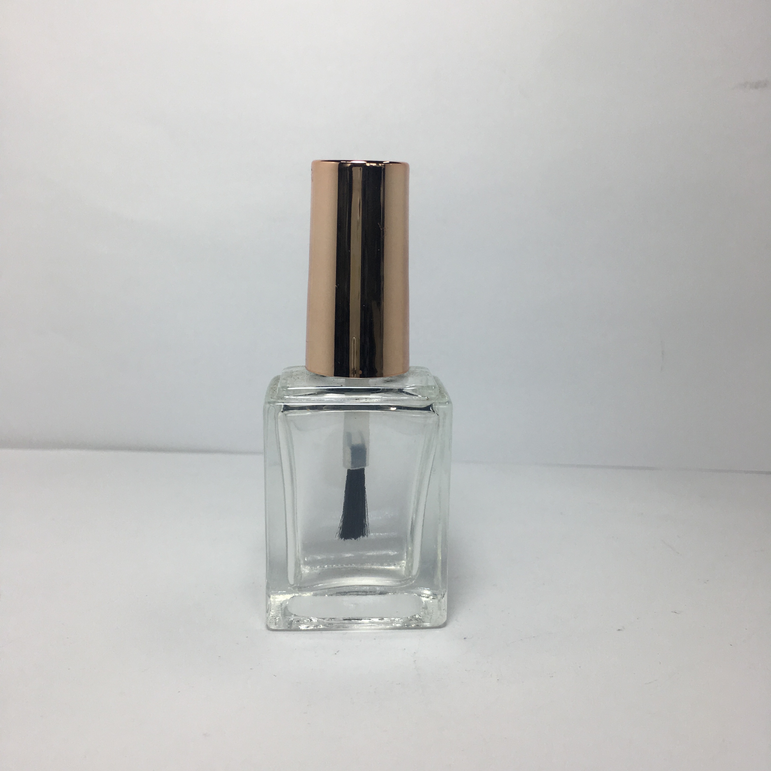 15ml clear rectangle glass empty nailpolish bottle with brush 15 ml empty flat square nail gel glass bottle