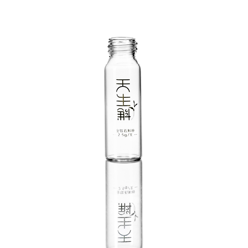 15ml clear screwed glass vial customized printing logo injection vial cosmetic bottle