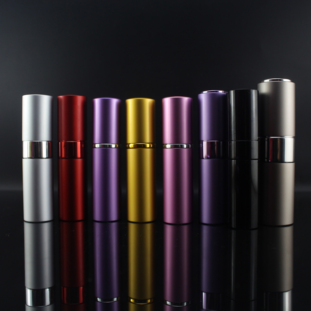 15ml colorful twist refill aluminium perfume spray bottle