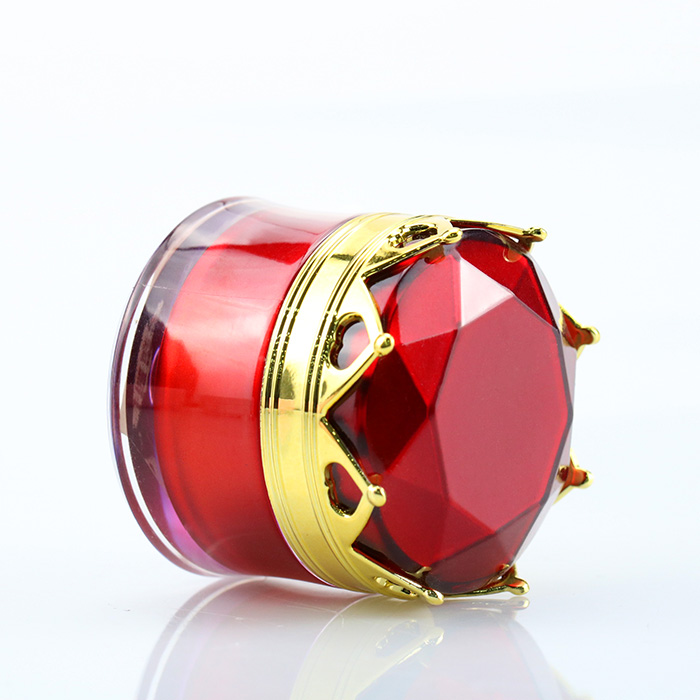 15ml crown shaped cosmetic jar custom acrylic nail polish jar cosmetic luxury cream container