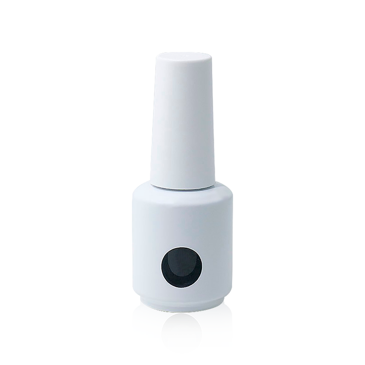 15ml custom white round empty nail polish glass bottle oem odm uv gel polish container
