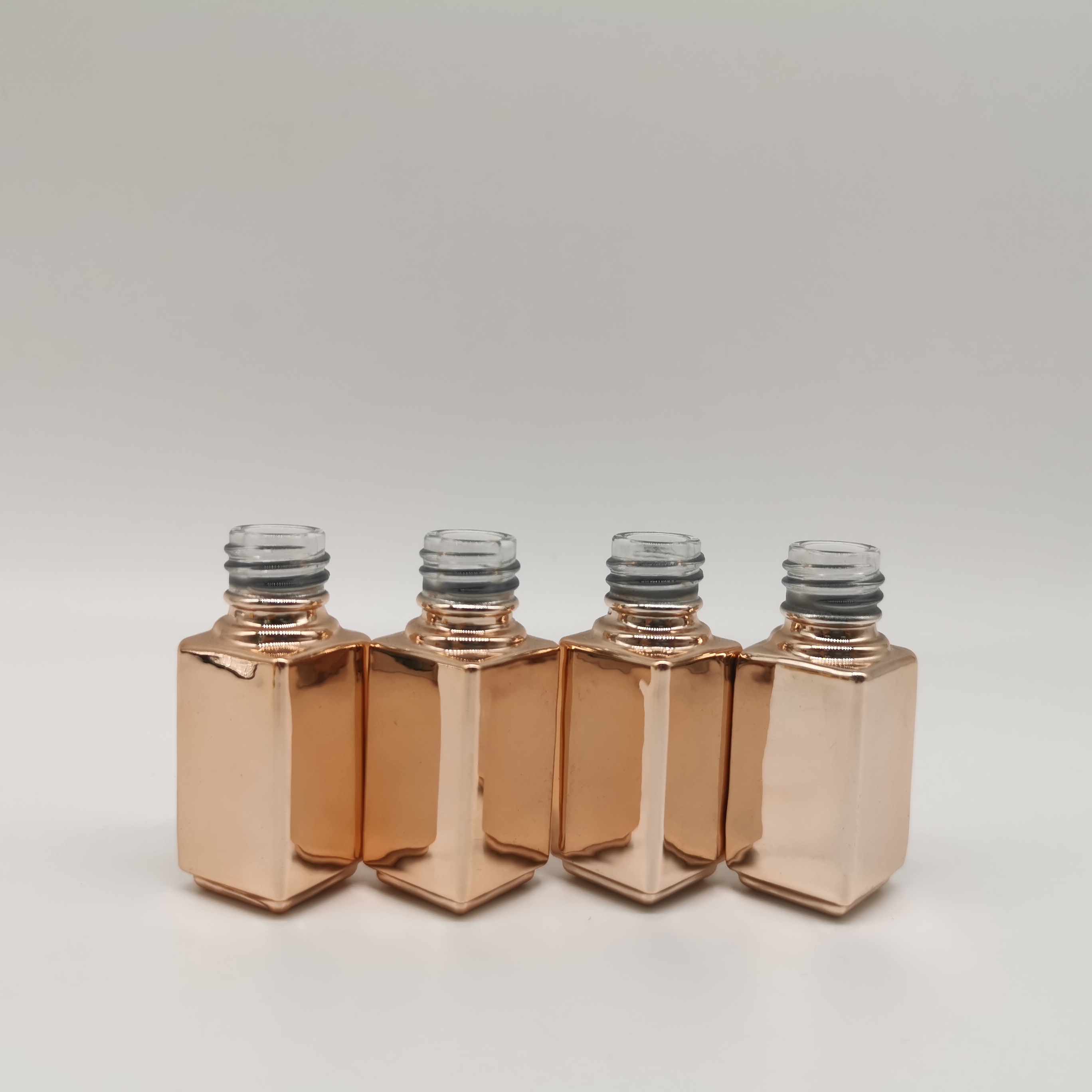 15ml empty custom square base gold glass nail polish bottles wholesale