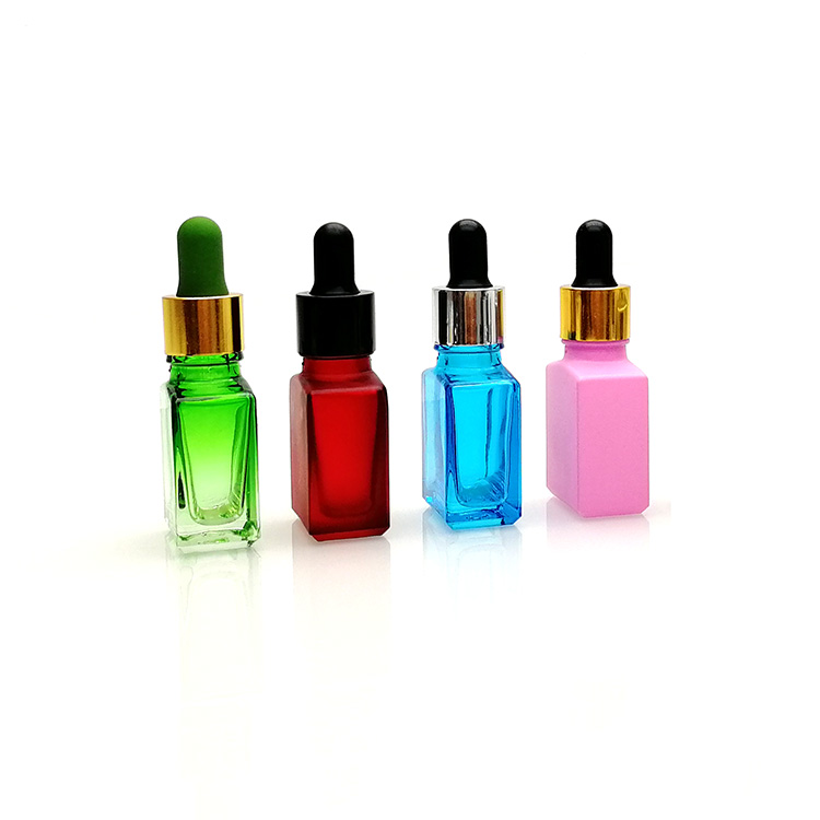 15ml flat square dropper bottle clear black 30ml 50ml rectangular glass beard oil bottle