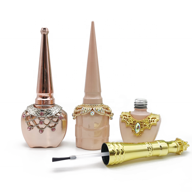 15ml glass high quality nail polish bottles pink top nail polish bottle nail polish bottle with caps