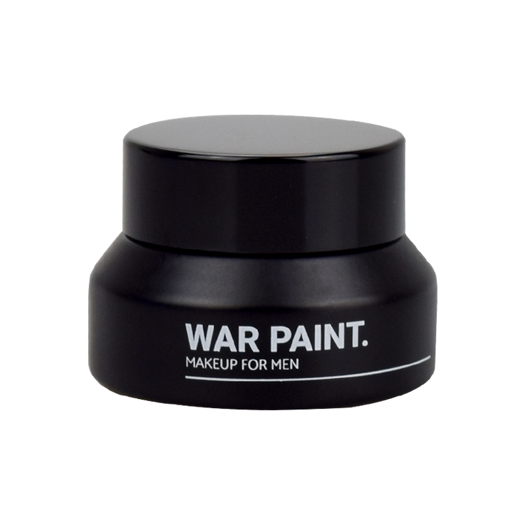 15ml glass jar custom logo printing cream jar 15 ml mat black glass jar for men's facial cream