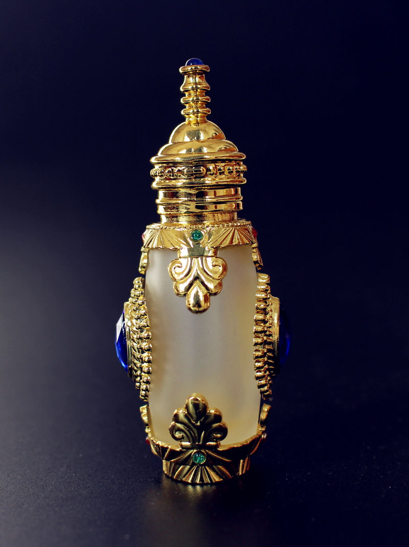 15ml metal arabic glass bottles dubai arabian glass applicator bottles for essential oil