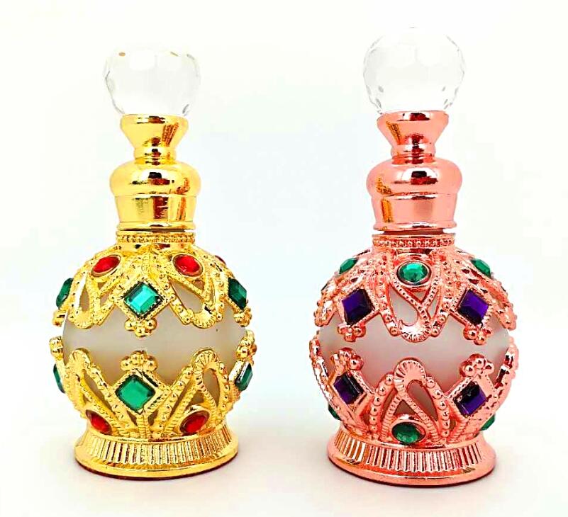 15ml mini gold empty perfume glass bottle  fancy vintage in dubai