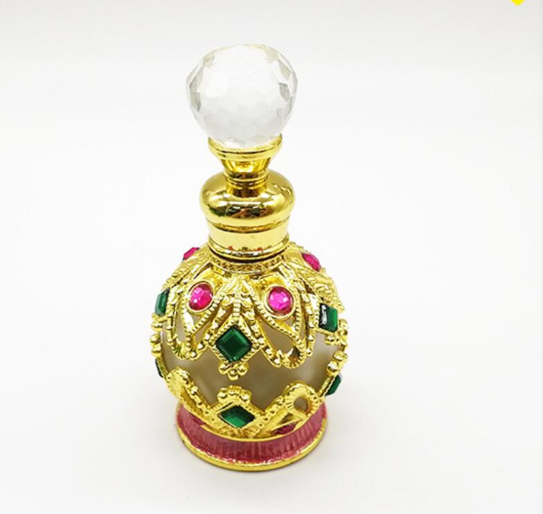 15ml mini gold empty perfume glass bottle fancy vintage in dubai