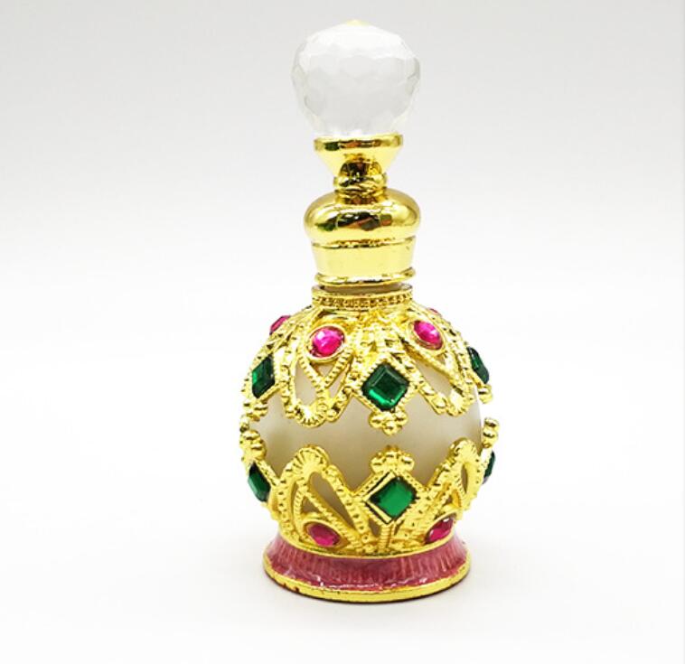 15ml mini gold empty perfume glass bottle fancy vintage in dubai