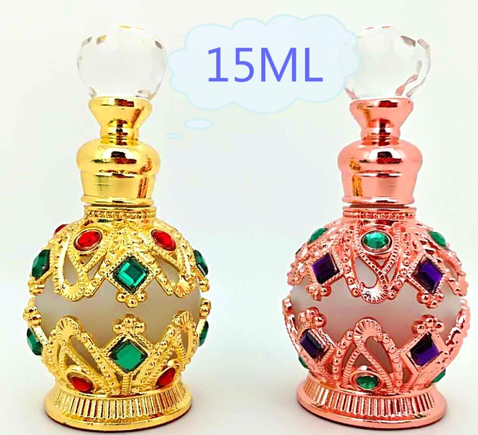 15ml mini gold empty perfume glass bottle fancy vintage in dubai