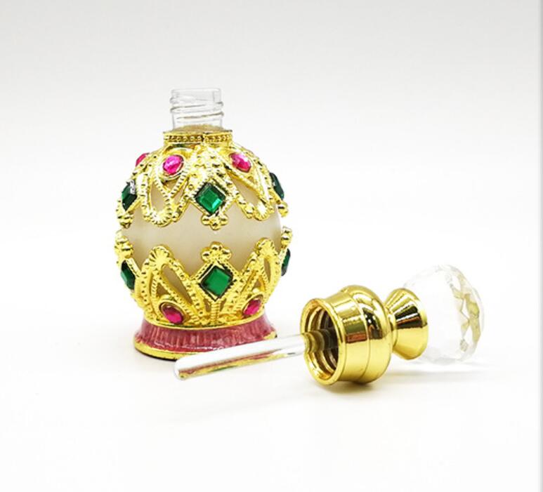 15ml mini gold empty perfume glass bottle fancy vintage in dubai
