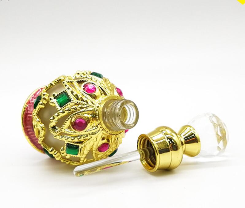 15ml mini gold empty perfume glass bottle fancy vintage in dubai