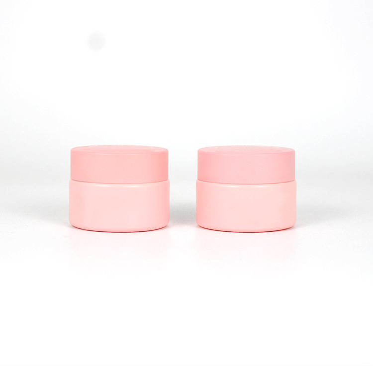 15ml pink ceramic mini cream jar cosmetic with screw lid