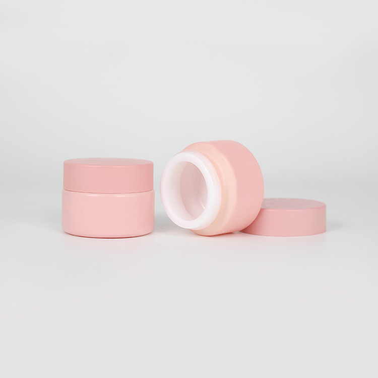 15ml pink ceramic mini cream jar cosmetic with screw lid