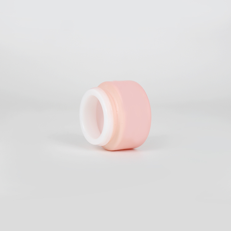 15ml pink ceramic mini cream jar cosmetic with screw lid