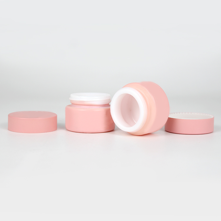 15ml pink ceramic mini cream jar cosmetic with screw lid