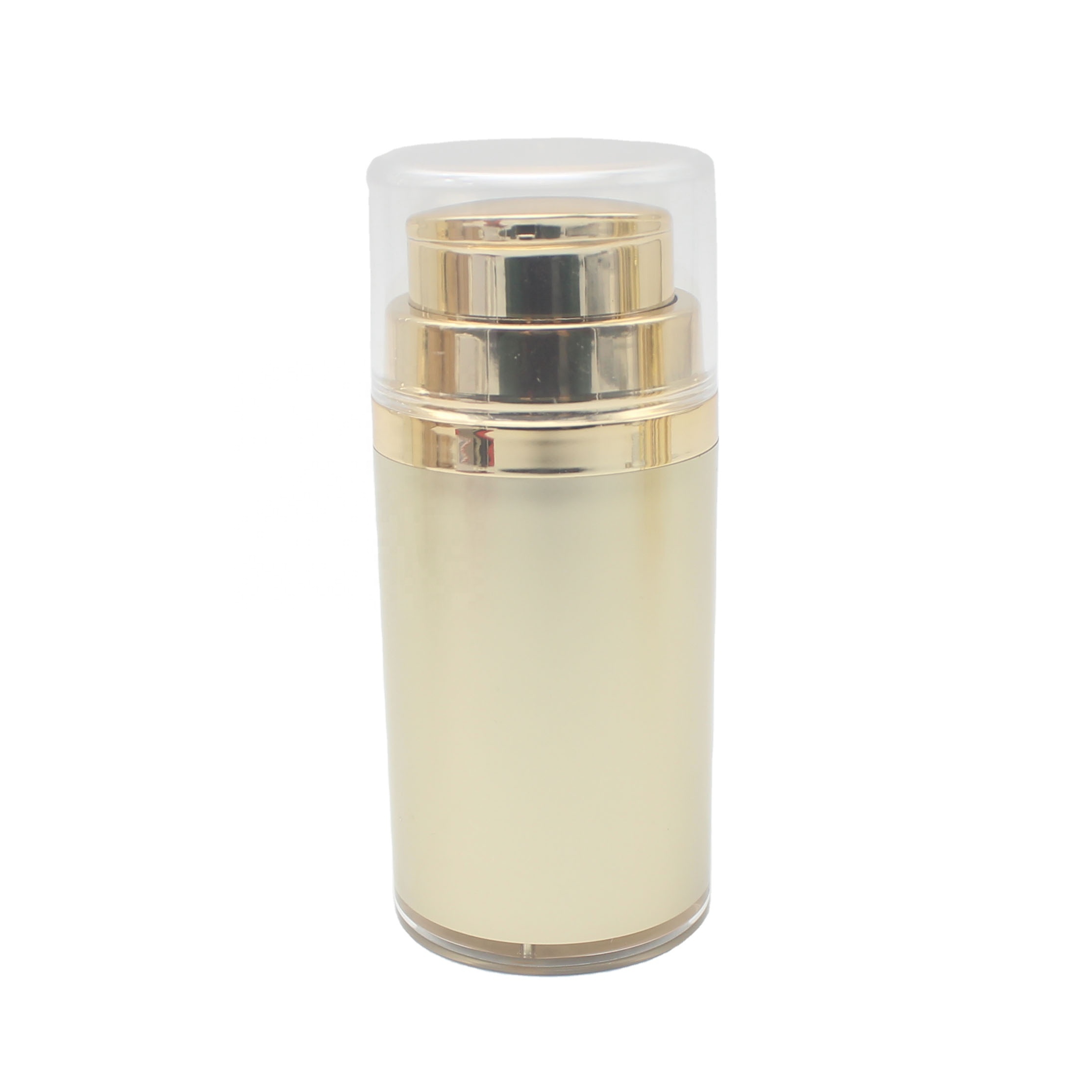 15ml plastic airless pump lotion bottle with sliver top beauty luxury cream container APB-015