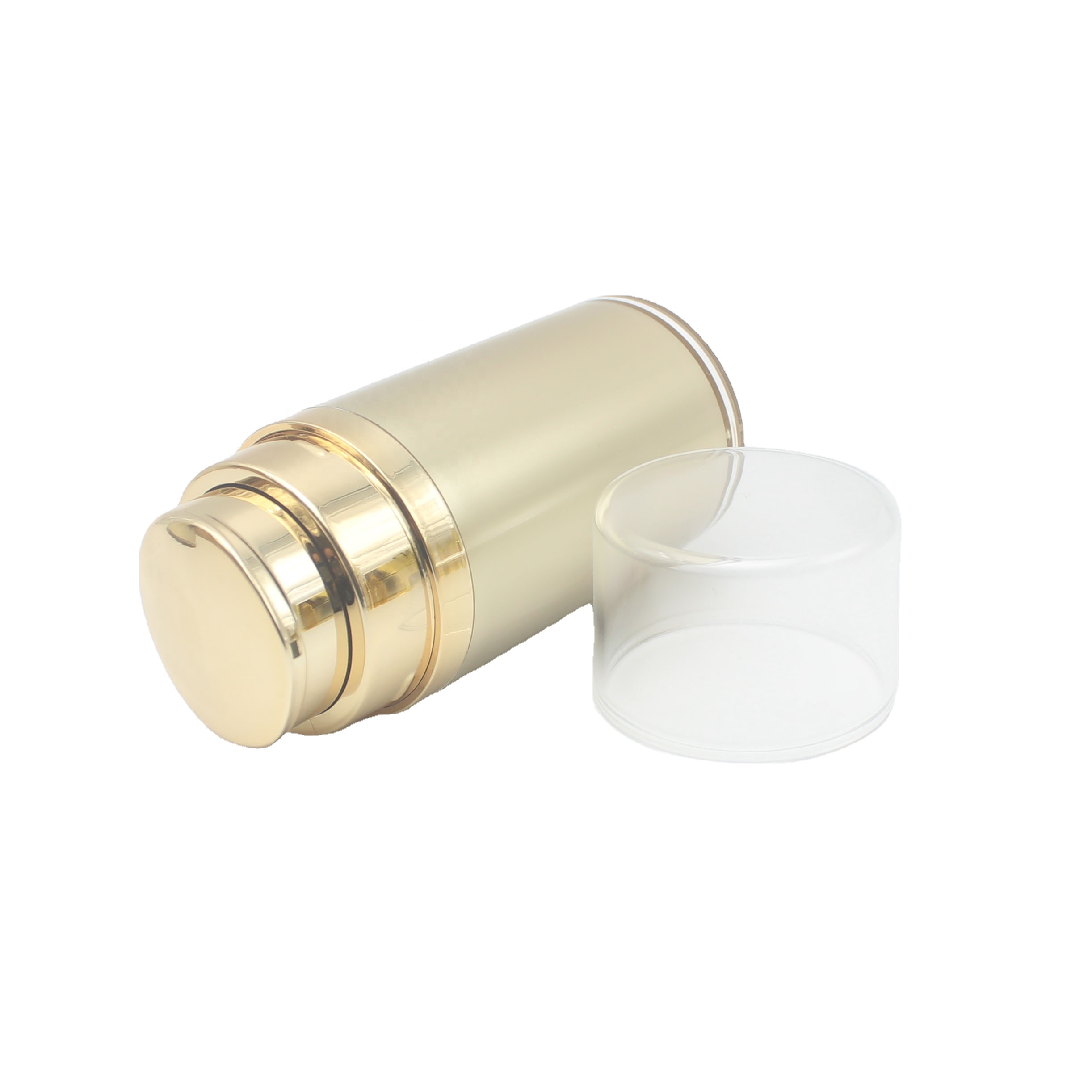 15ml plastic airless pump lotion bottle with sliver top beauty luxury cream container APB-015