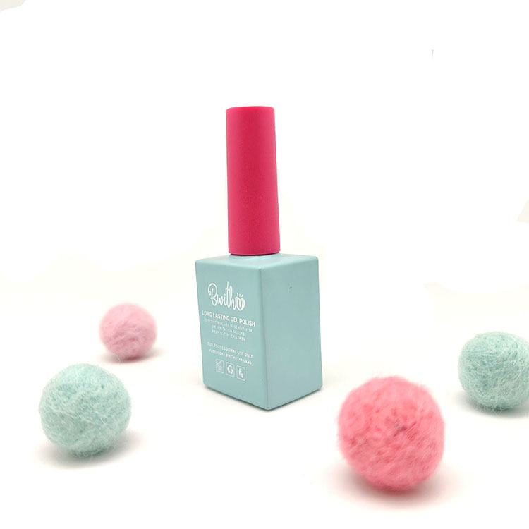 15ml rectangular customized nail polish glass bottle